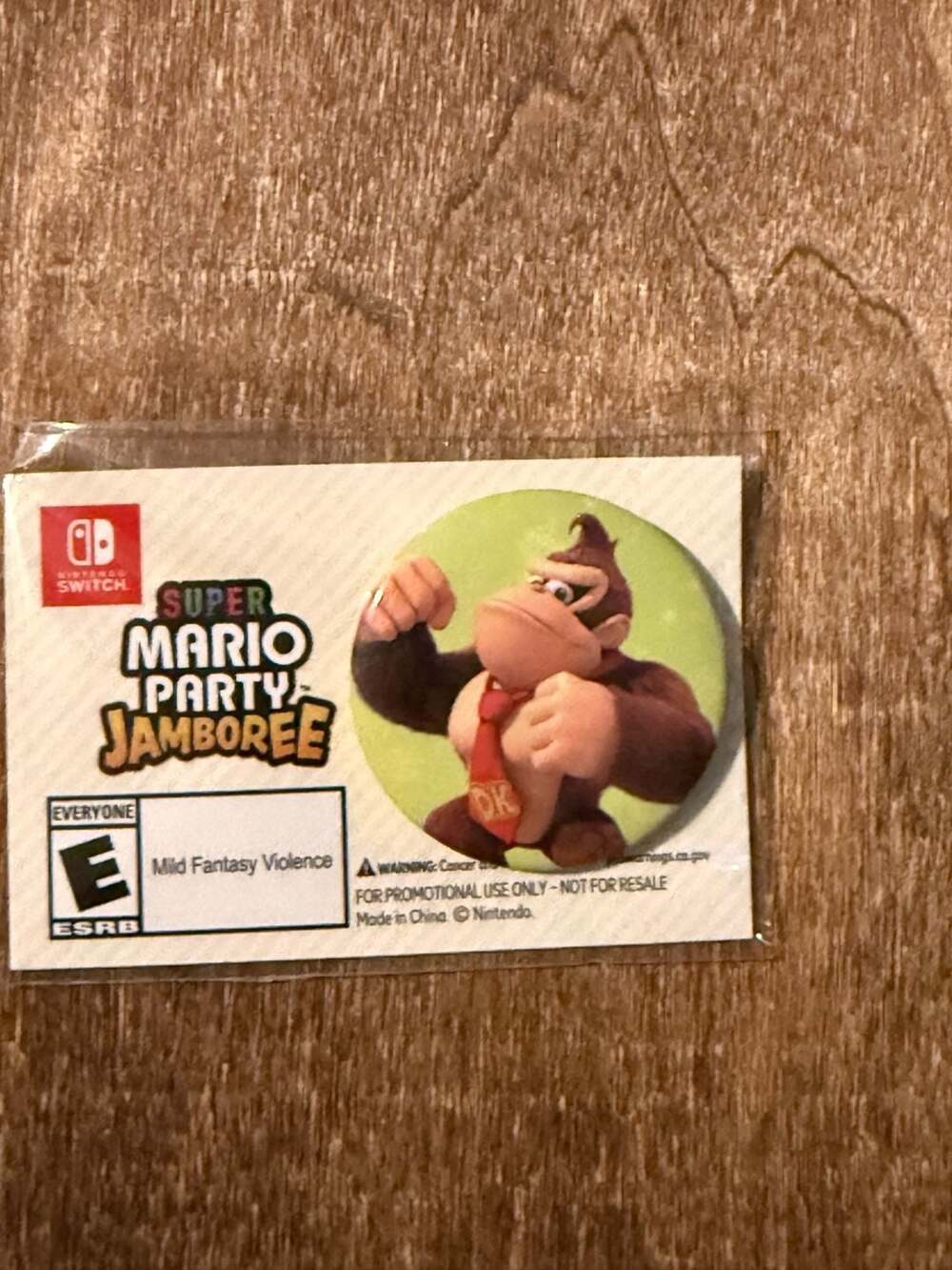 Super Mario Party Jamboree Donkey Kong Promotional Pin